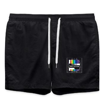 Analog Retro Old School - Badeshorts - Schwarz - Vorne - AI Model Male 185 light (185cm)