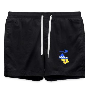 Isère - Short de bain - noir - Devant - AI Model Male 185 light (185cm)