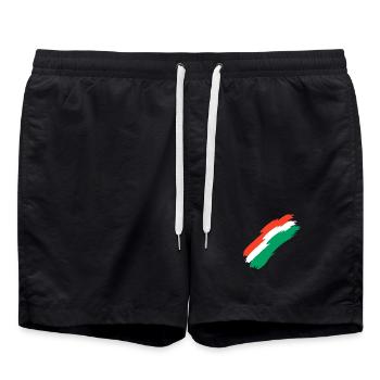 Couleurs du drapeau d’Oman - Short de bain - noir - Devant - AI Model Male 185 light (185cm)