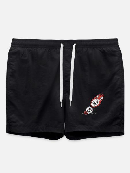 Fliegender Boulekugel für Boulespieler Bouler - Badeshorts - Schwarz
