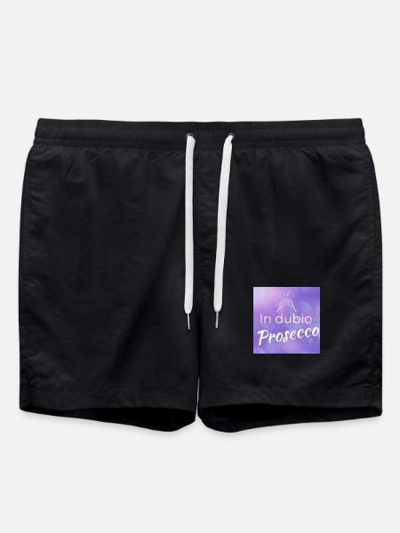 funny saying: "In dubio Prosecco" - Swim Trunks - black
