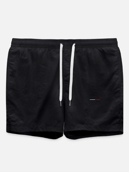 Tricolore en filigrane – Couleurs nationales françaises - Short de bain - noir