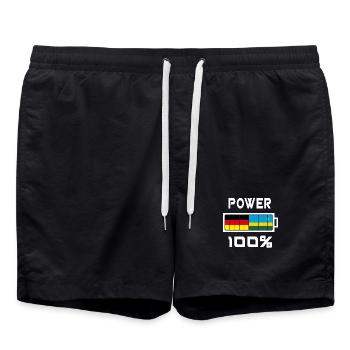 L’Allemagne et le Rwanda Power 100% - Short de bain - noir - Devant - AI Model Male 185 light (185cm)
