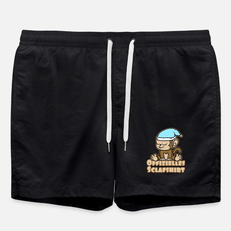 Offizielles Schlafshirt süßes Äffchen - Badeshorts - Schwarz