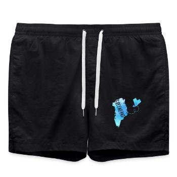 Groenland - Short de bain - noir - Devant - AI Model Male 185 light (185cm)