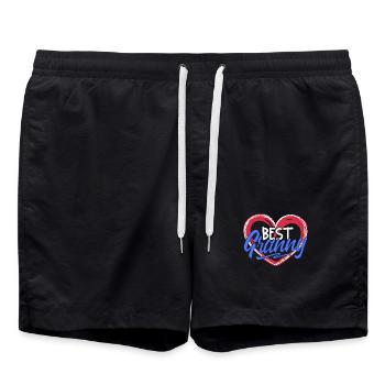 Beste Oma Großmutter Großmama Gratuliere Statement - Badeshorts - Schwarz - Vorne - AI Model Male 185 light (185cm)
