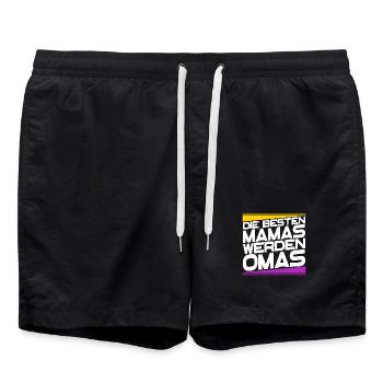 Großmutter Oma gratulation Statement Großmama - Badeshorts - Schwarz - Vorne - AI Model Male 185 light (185cm)