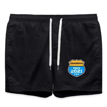 Großmutter Oma Statement Rentnerin Großmama - Badeshorts - Schwarz - Vorne - AI Model Male 185 light (185cm)