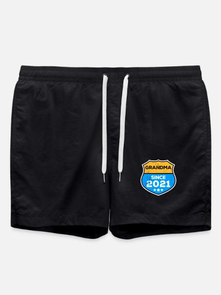 Großmutter Oma Statement Rentnerin Großmama - Badeshorts - Schwarz