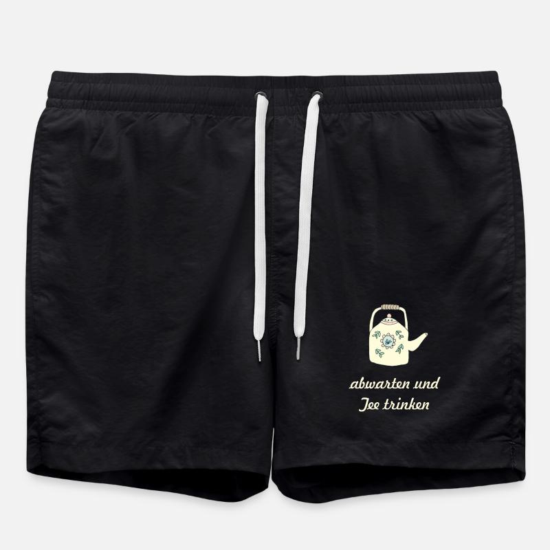 teetrinken - Badeshorts - Schwarz