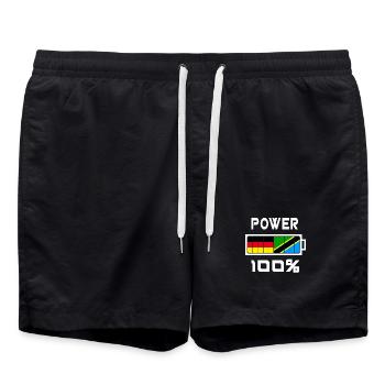 Allemagne et Tanzanie Power 100% - Short de bain - noir - Devant - AI Model Male 185 light (185cm)