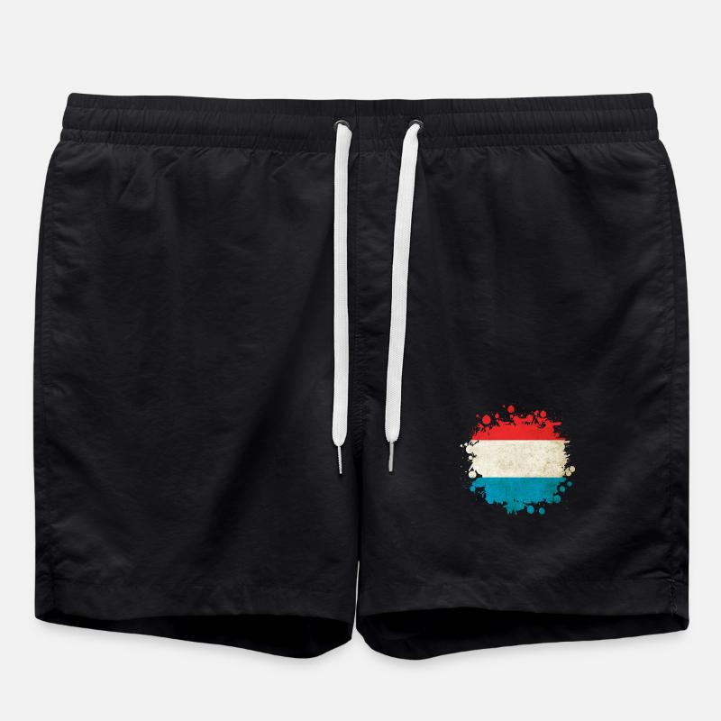 Luxembourg flags blob - Swim Trunks - black