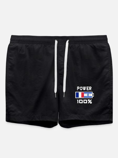 Israël et la France alimentent 100 % - Short de bain - noir