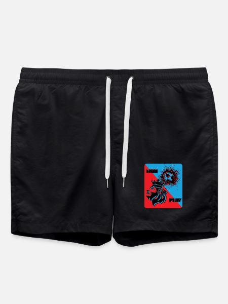 Fußball Fan - Badeshorts - Schwarz