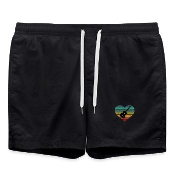J’adore les guitaristes avec guitare acoustique - Short de bain - noir - Devant - AI Model Male 185 light (185cm)