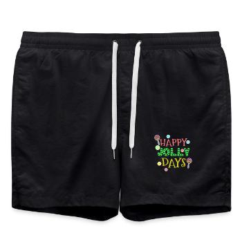 Sweets Sweet Tooth Candy Déclaration Délicieux - Short de bain - noir - Devant - AI Model Male 185 light (185cm)
