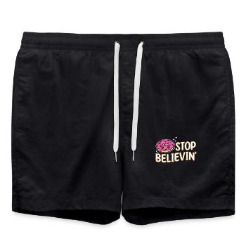 Donut Statement Snacking Cuisson Dessert Délicieux - Short de bain - noir - Devant - AI Model Male 185 light (185cm)