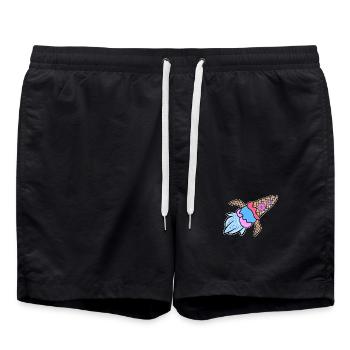Crème glacée Beignet Délicieux Dessert Bonbons Snack - Short de bain - noir - Devant - AI Model Male 185 light (185cm)
