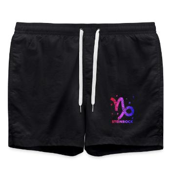 Sterne Sterndeutung Steinbock Horoskop Tierkreis - Badeshorts - Schwarz - Vorne - AI Model Male 185 light (185cm)