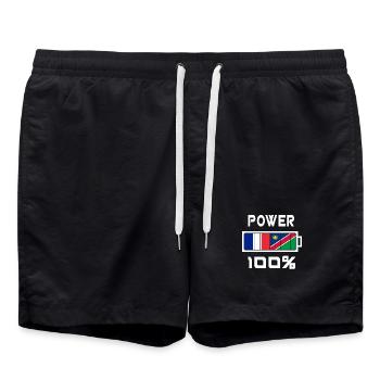 Namibia und Frankreich sind an der Macht - Badeshorts - Schwarz - Vorne - AI Model Male 185 light (185cm)