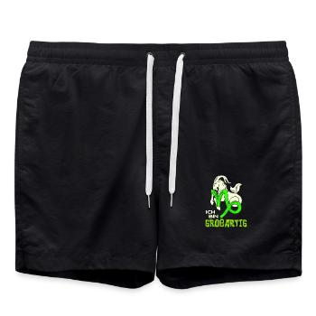 Sternzeichen Horoskop Steinbock Cool Statement - Badeshorts - Schwarz - Vorne - AI Model Male 185 light (185cm)