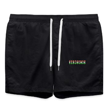 Steinbock Horoskop Galaxie Astronomie Aberglaube - Badeshorts - Schwarz - Vorne - AI Model Male 185 light (185cm)