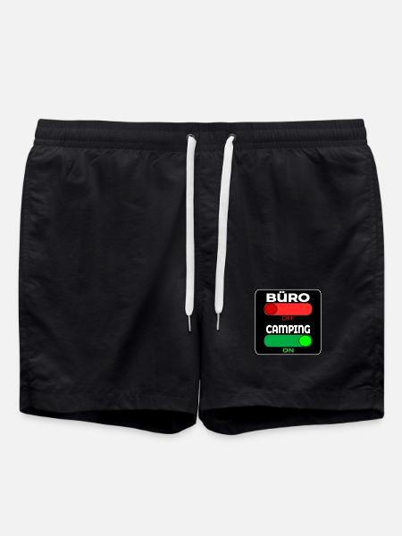 CAMPING SPRÜCHE - Badeshorts - Schwarz