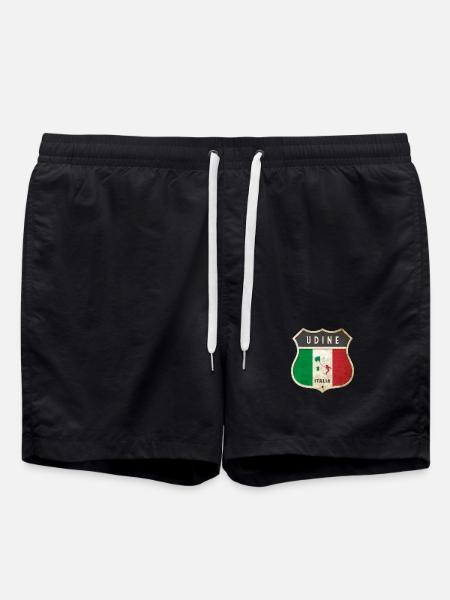 Udine Italia Stemma Bandiere Design - Costume a pantaloncino - nero
