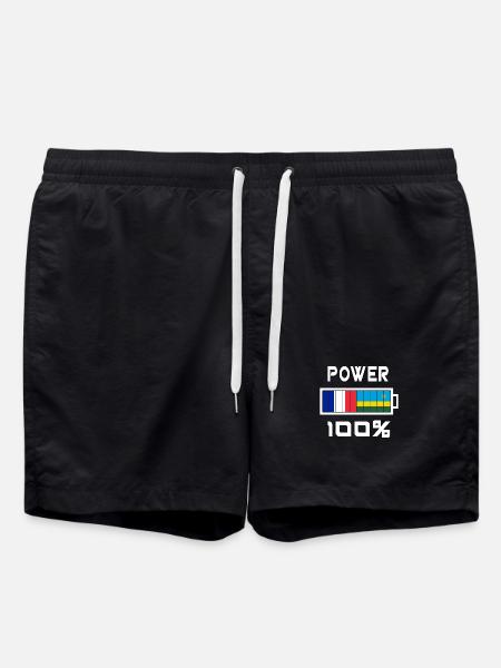 Rwanda et France Power 100 - Short de bain - noir