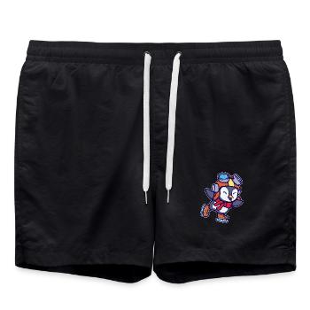 Froid Cool Sweet Bird Penguin Animal Patinage sur glace Glace - Short de bain - noir - Devant - AI Model Male 185 light (185cm)