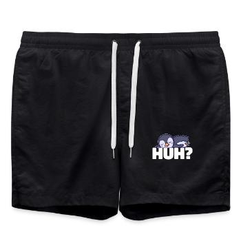 Pingouin doux froid Antarctique Disant Oiseau Animal - Short de bain - noir - Devant - AI Model Male 185 light (185cm)
