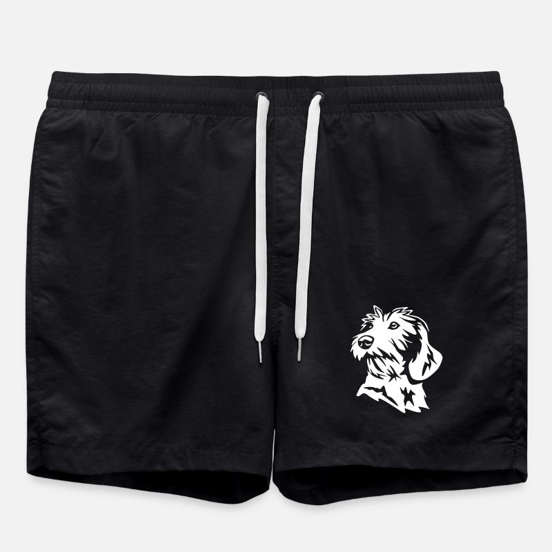 Dachshund Head "Black Edition" - Swim Trunks - black