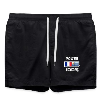 Uruguay et France Power 100 % - Short de bain - noir - Devant - AI Model Male 185 light (185cm)
