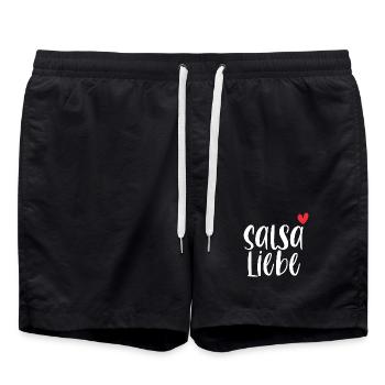 Tänzerin Tänzer tanzen Geschenk Salsa Liebe! - Badeshorts - Schwarz - Vorne - AI Model Male 185 light (185cm)