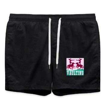 CHEVAL - Saut équestre sportif - Short de bain - noir - Devant - AI Model Male 185 light (185cm)