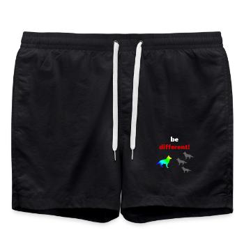 tolle Hundesprüche, Be Different - Badeshorts - Schwarz - Vorne - AI Model Male 185 light (185cm)