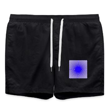 Blue Disc - Swim Trunks - black - Front - AI Model Male 185 light (185cm)