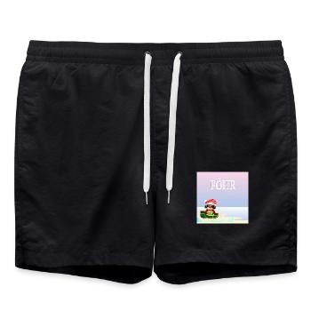 WEIHNACHTEN AUF FÖHR - FAULTIER WEIHNACHTSMANN - Badeshorts - Schwarz - Vorne - AI Model Male 185 light (185cm)