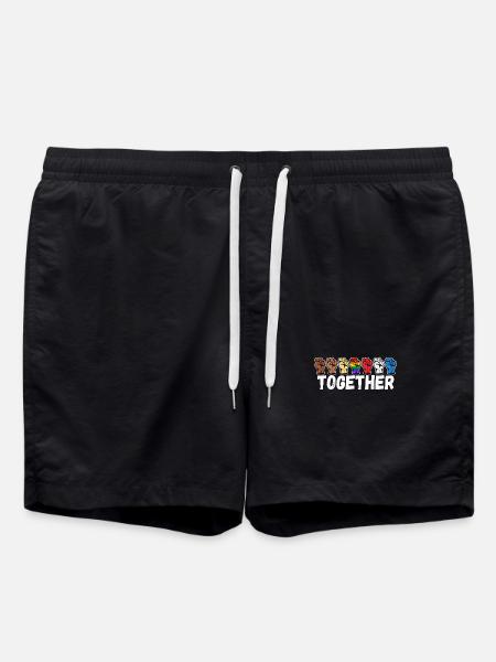 Equality Lgbt rainbow saying - Swim Trunks - black