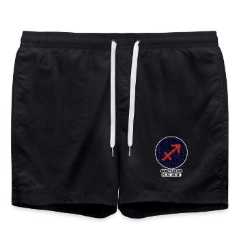 Saggitarius 23.11.-21.12. - Badeshorts - Schwarz - Vorne - AI Model Male 185 light (185cm)