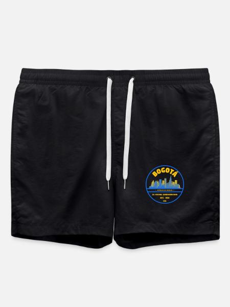 Bogotá Skyline Emblem - Swim Trunks - black