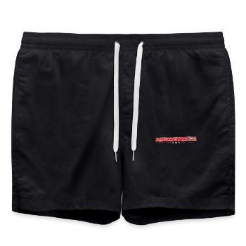 Feuerwehrmann Statement Brandschutz Feuerwehr - Badeshorts - Schwarz - Vorne - AI Model Male 185 light (185cm)