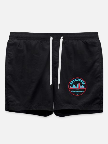 Reykjavík Skyline Stadtbadge - Badeshorts - Schwarz