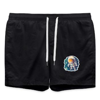 Aventure spatiale - Short de bain - noir - Devant - AI Model Male 185 light (185cm)