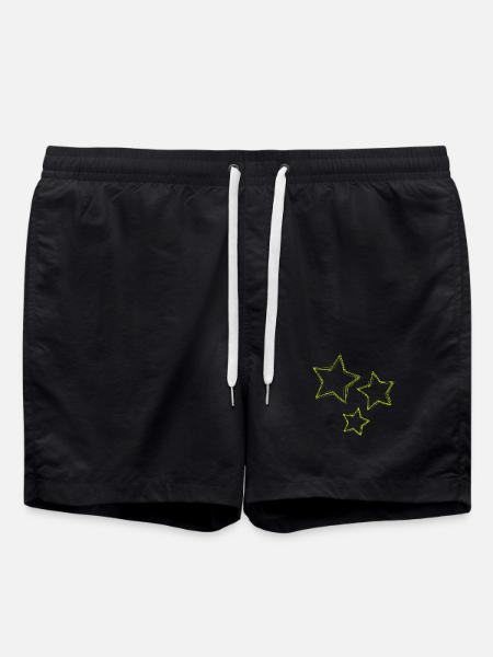 ETOILE. ETOILES. STAR. ETOILES. FÊTE. ANNIVERSAIRE - Short de bain - noir