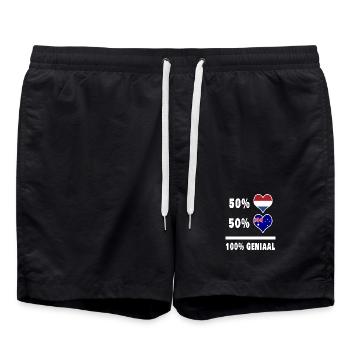 Australia and the Netherlands 100% Genial Flag - Swim Trunks - black - Front - AI Model Male 185 light (185cm)