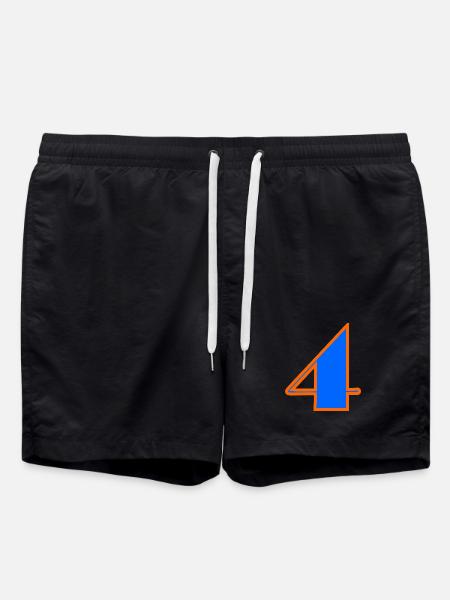4 YEARS,4TH BIRTHDAY,4 YEARS,FOUR - Swim Trunks - black