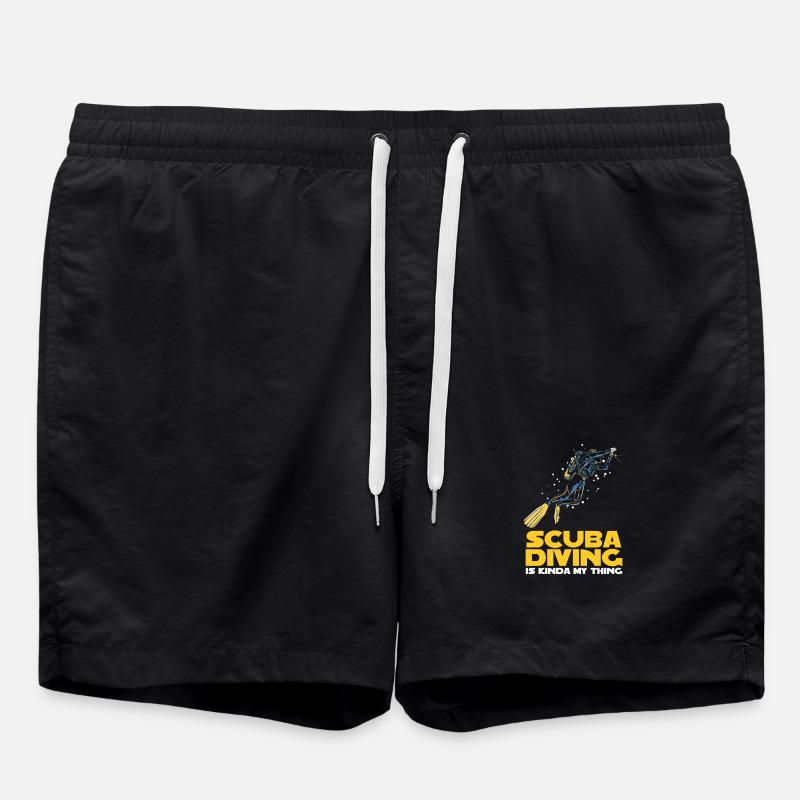 Scuba Diver Instructor Design - Swim Trunks - black