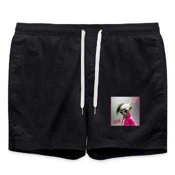 Punk Alien Neon-Jacke – Punkiger Alien 01 - Badeshorts - Schwarz - Vorne - AI Model Male 185 light (185cm)