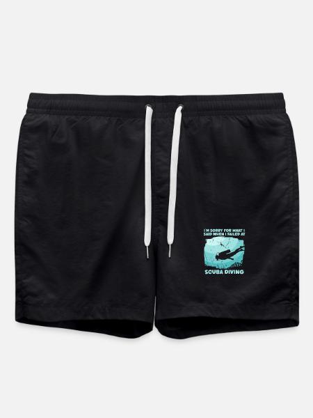 Scuba Diver Ocean Diver - Swim Trunks - black